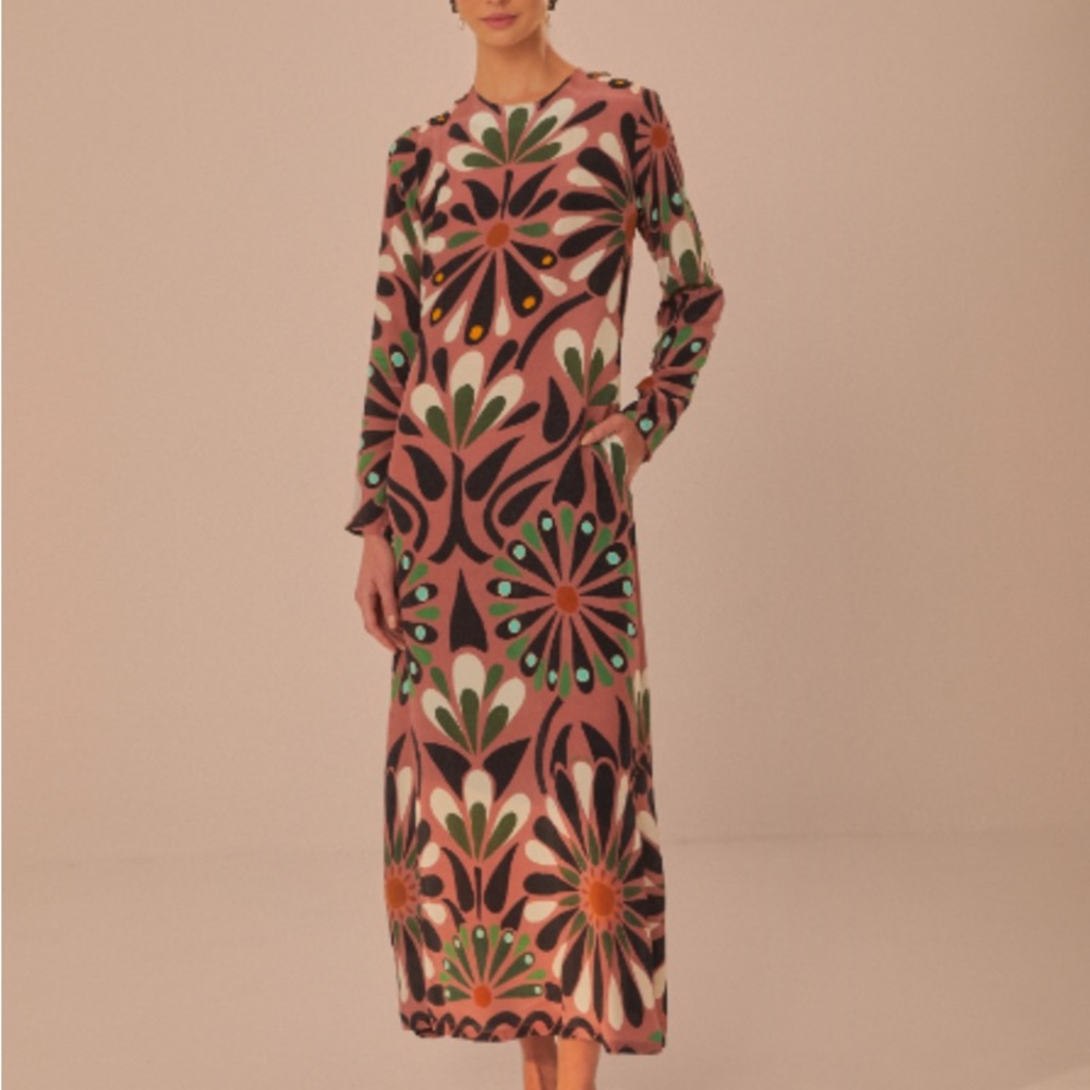 New Farm Rio Long Sleeve Maxi Dress
